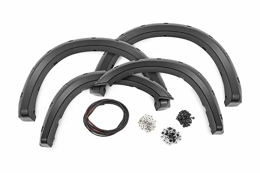 Fits Ram 2500 2&4WD (2019-2024) Pocket Fender Flares; PRD Deep Red F-D10917A-PRD