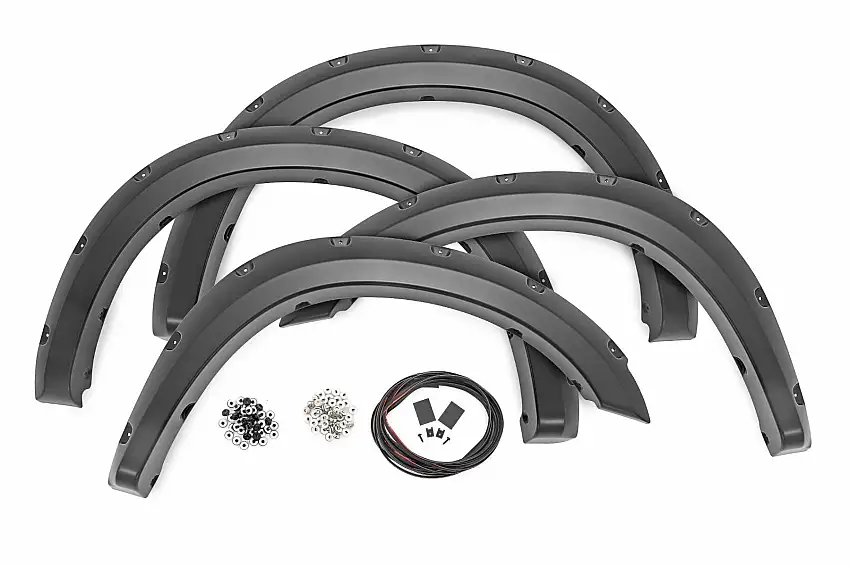 Fits Ram 2500/3500(2010-18) Pocket Fender Flares PSC Billet Silver F-D21011A-PSC