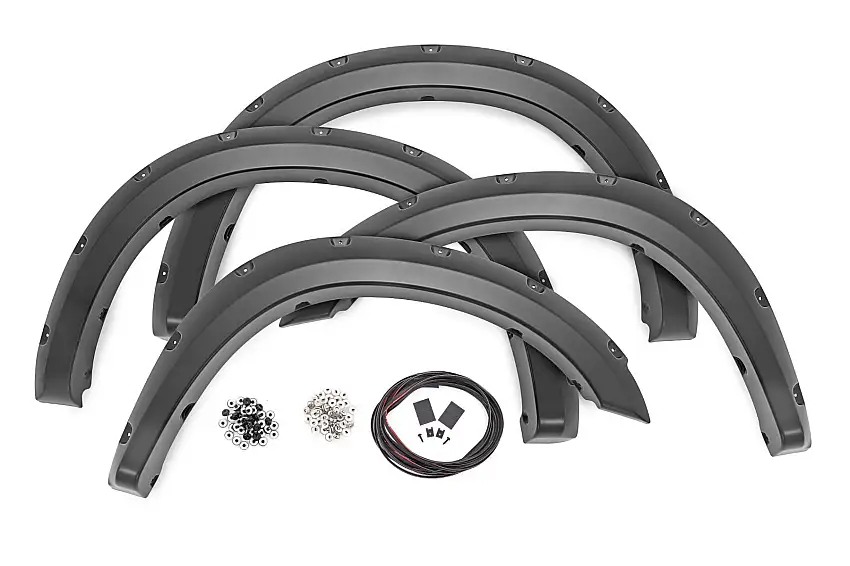 Fits Ram 2500/3500(2010-18) Pocket Fender Flares PXJ Diamond Black F-D21011A-PXJ