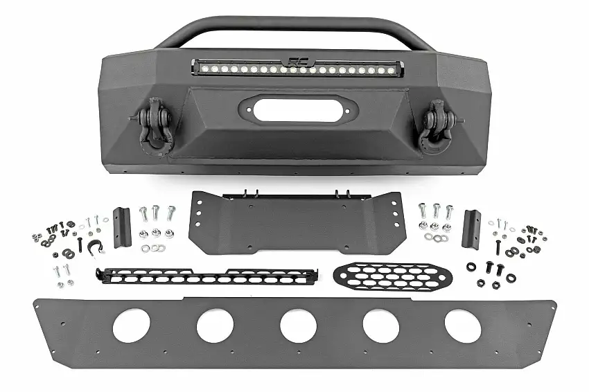 Fits Toyota 4Runner 2WD/4WD (2014-2024) Front Bumper; Hybrid; 20" Blk LED; 10744