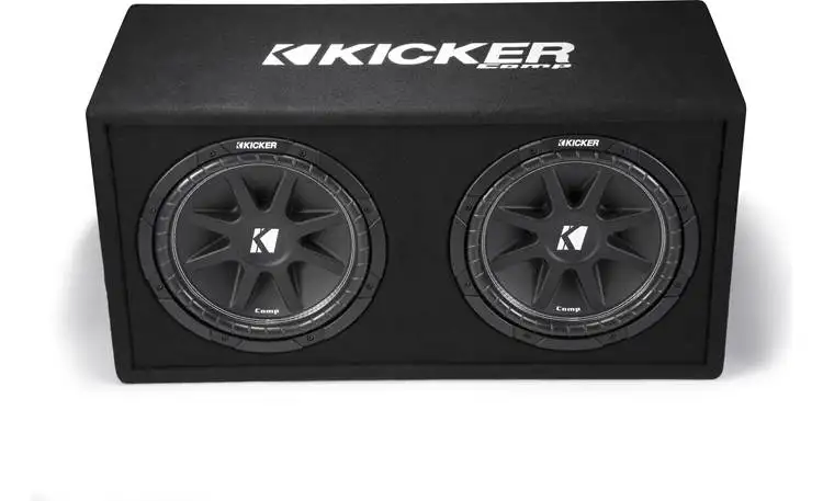 Kicker Ported enclosure with dual 12" Comp subwoofers 43DC122