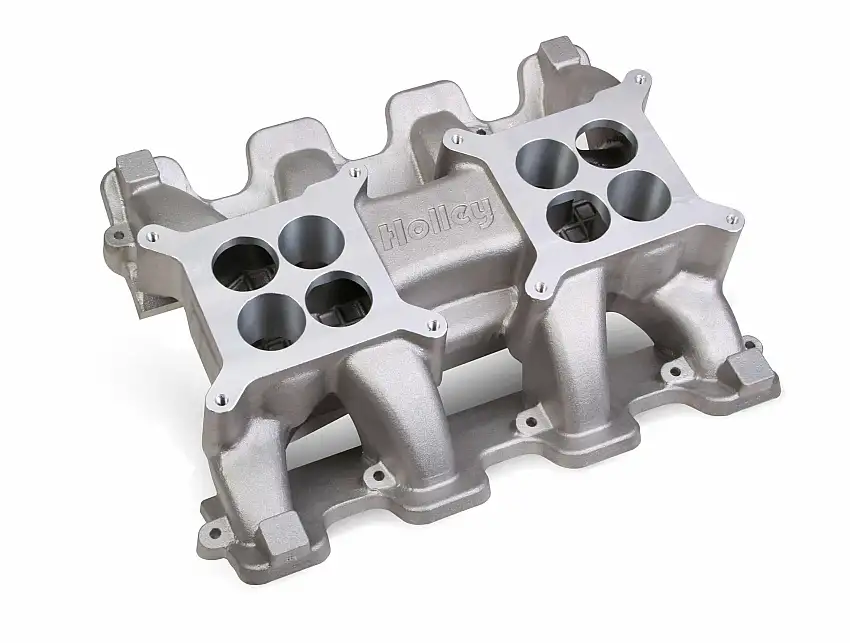 Holley LS Carbureted Manifold 2x4 Dual Plane LS3/L92 - 300-133