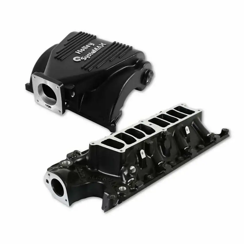 Holley SysteMAX Intake - Ford Small Block V8 - Black Ceramic Coated - 300-72BK