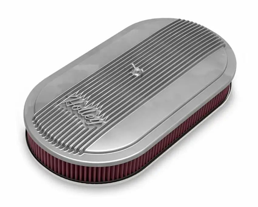 Holley Vintage Series Oval Air Cleaner - Natural Cast - 120-400