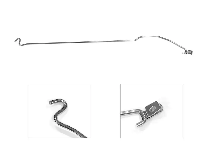 Hood Prop Rod (Stainless) fits Ford Mustang 05-09 Drake Muscle Cars E5RZ-16826-S
