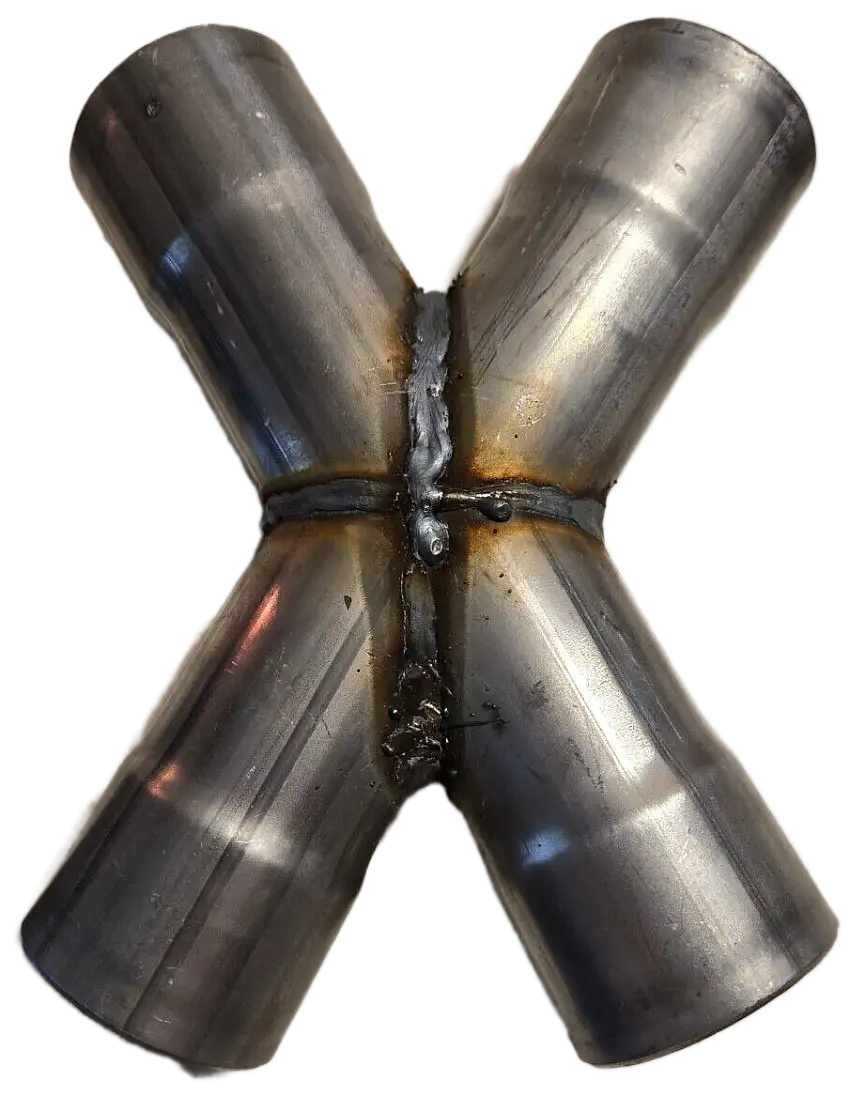 Jones Exhaust XP4 Aluminized Stamped X-Pipe 2.5 to 2.5 Dual Pipes