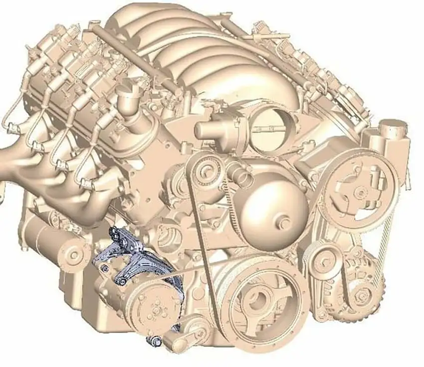 Low LS Drive System (A/C) w/ Sanden SD7 Compressor Passenger Side Black 20-160BK