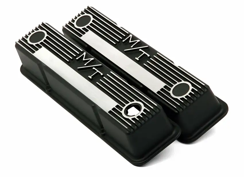 M/T Valve Covers for Small Block Chevy Engines - Satin Black - 241-83