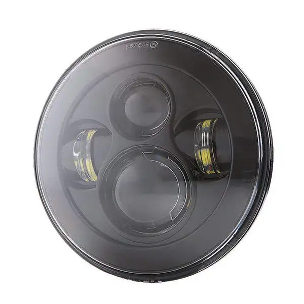 Jeep Wrangler 7 inch Black-Out LED Headlights- Pair 1997-2018