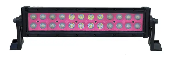 13.5 Inch LED Light Bar Dual Row 72 Watt Pink Reflector Combo Ultra Color Series - QUU598 - Quake LED
