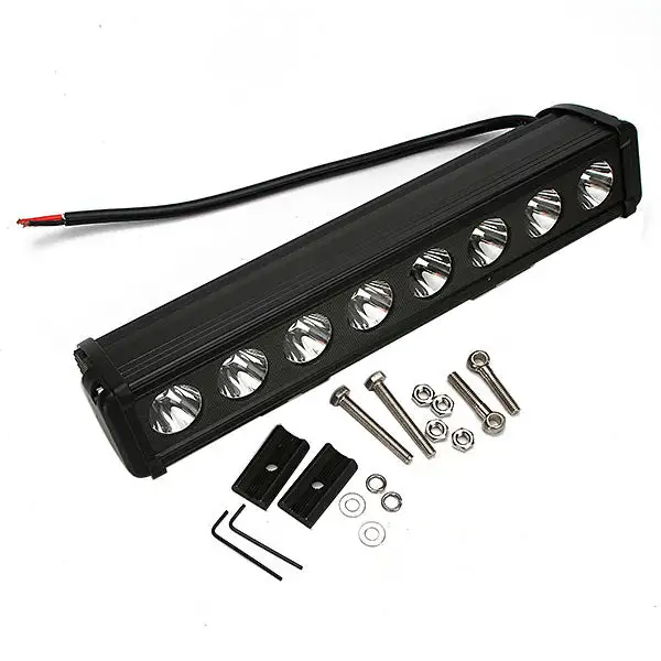 15 Inch LED Light Bar Single Row 80 Watt Spot Rogue Series - QUR123 - Quake LED