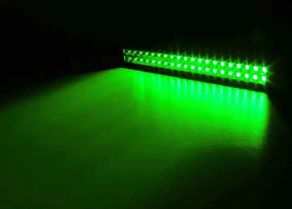 22 Inch LED Light Bar Dual Row 120 Watt Combo White/Green Magma Series - QUDG398 - Quake LED