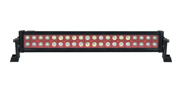 23 Inch LED Light Bar Dual Row 120 Watt Red Reflector Combo Ultra Color Series - QUU579 - Quake LED