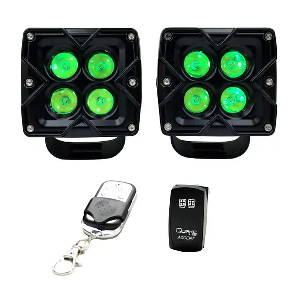 3 Inch Work Light 20 Watt Flood RGB Accent Seismic Series Quad-Lock/Interlock - QSE530 - Quake LED