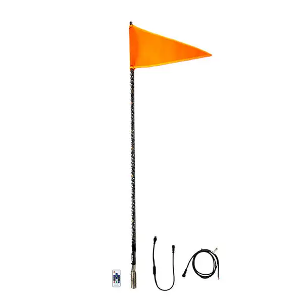 4 Foot HD RGB Accent LED Whip Light Single - QW492 - Quake LED