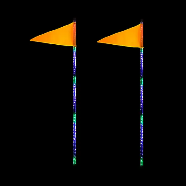 4 Foot HD RGB LED Light Whip Dual - QW848 - Quake LED