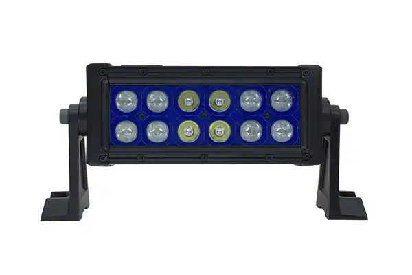 8 Inch LED Light Bar Dual Row 36 Watt Combo Blue Reflector Ultra Color Series - QUU620 - Quake LED