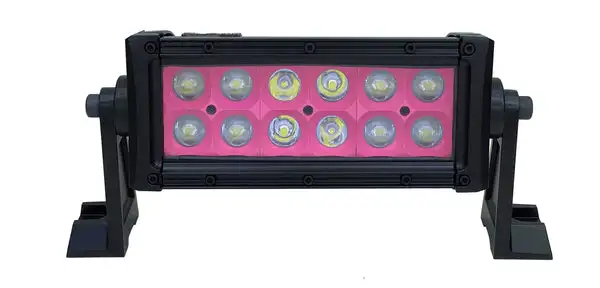 8 Inch LED Light Bar Dual Row 36 Watt Combo Pink Reflector Ultra Color Series - QUU599 - Quake LED