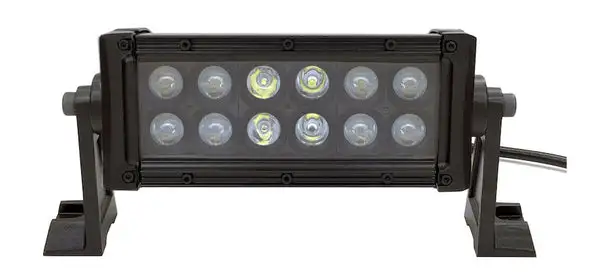 8 Inch LED Light Bar Dual Row 36 Watt Combo Ultra Blackout - QUU578 - Quake LED