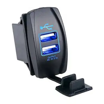 Illuminated USB Ports - 2 Pin Blue - QRS704 - Quake LED