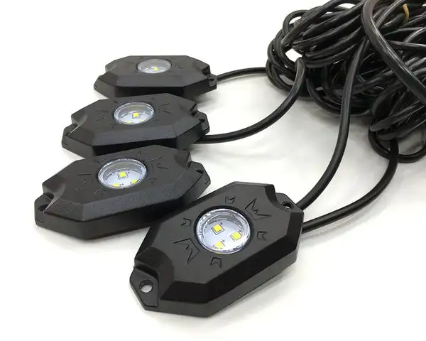 LED Rock Lights 4 Pods Kit White - QTL441 - Quake LED