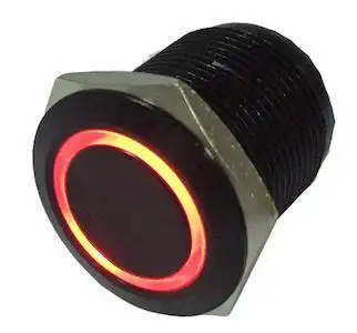 Momentary Flush Mount Switches 5 Pin 5 Amp Black/Amber - QRS726 - Quake LED