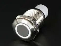 Momentary Flush Mount Switches 5 Pin 5 Amp Chrome/White - QRS735 - Quake LED