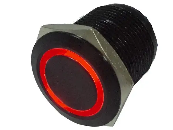 On/Off Flush Mount Switches 5 Pin 5 Amp Black/Red - QRS719 - Quake LED