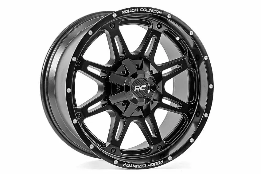 Rough Country 94 Series Wheel Matte Black 20x10 5x5.0/5x4.5 -18mm 94201013