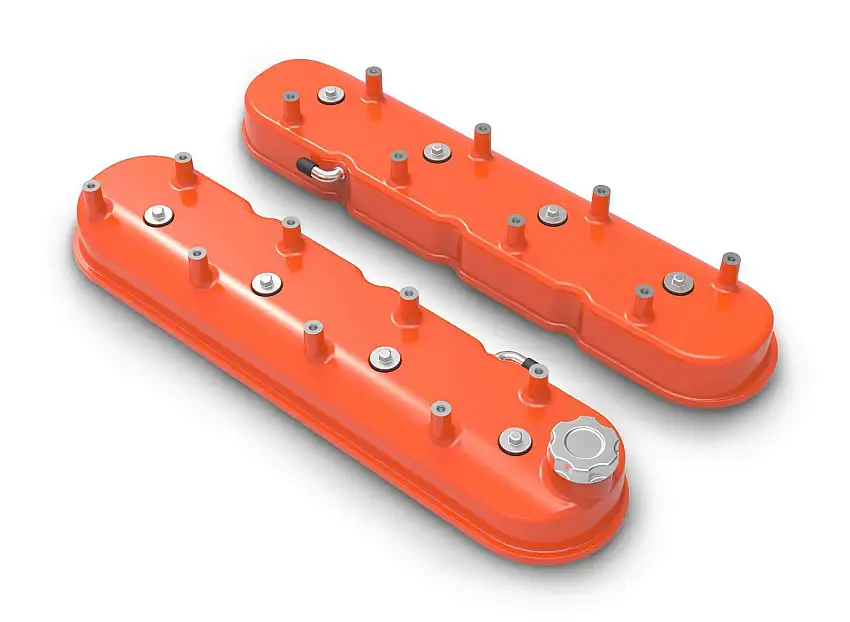 Tall LS Valve Covers - Factory Orange - 241-164