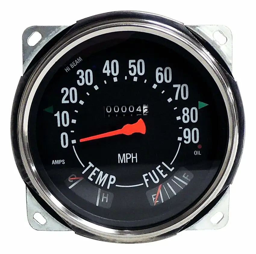 Vintage - Metal Black Speedometer Assembly - 914845