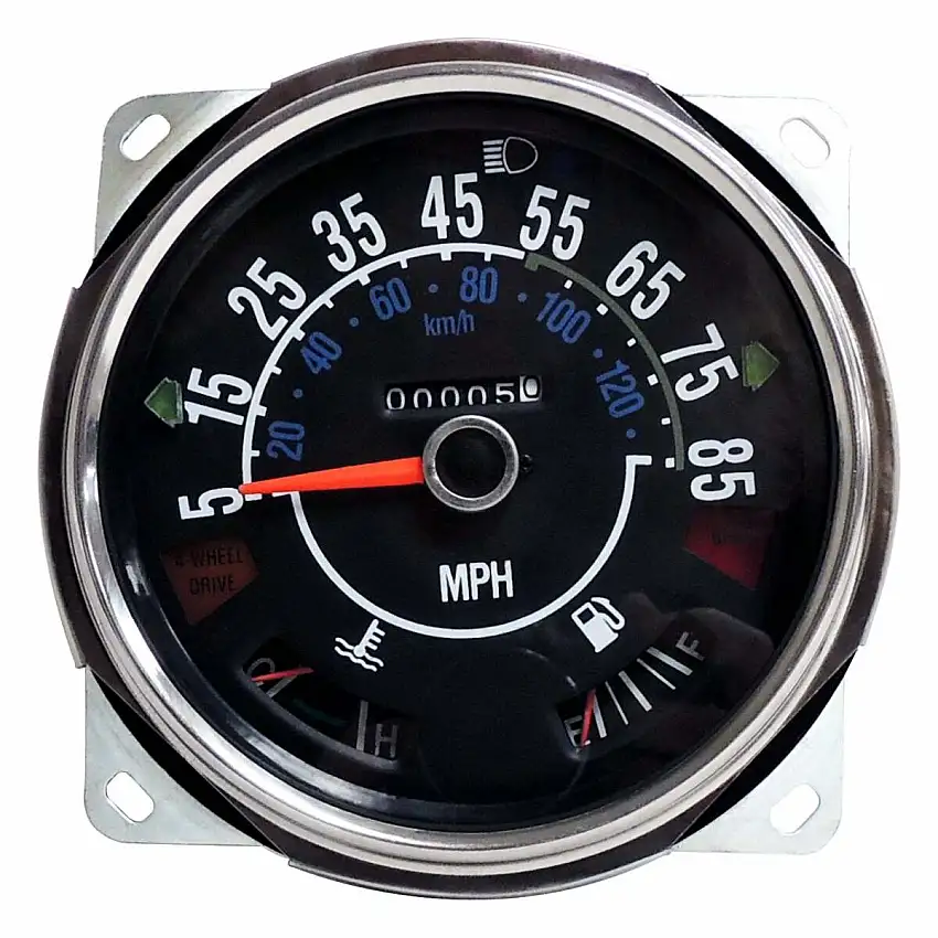 Vintage - Metal Black Speedometer Assembly - J5761110
