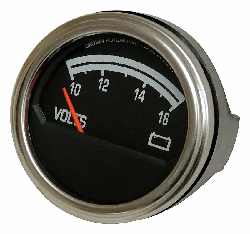 Vintage - Metal Black Voltmeter - J8126659