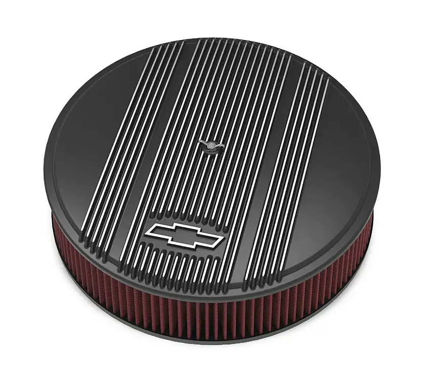 Vintage Series GM Licensed Air Cleaner - Satin Black Machined - 120-172