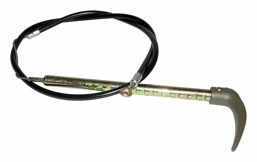 Vintage - Steel Green Emergency Brake Cable & Handle - A1242