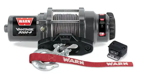 12 Volt DC 3000 LB Cap 50 Ft Synthetic Rope Hawse Fairlead - 99389 - Warn