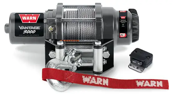 12 Volt DC 3000 LB Cap 50 Ft Wire Rope Roller Fairlead - 99388 - Warn