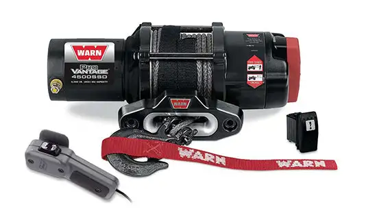 12 Volt DC 4500 LB Cap 50 Ft Synthetic Rope - 98600 - Warn