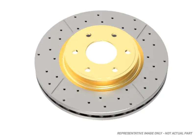 DBA 98-02 Chevrolet Camaro Rear Street Series Drilled & Slotted Rotor w/Gold Hat
