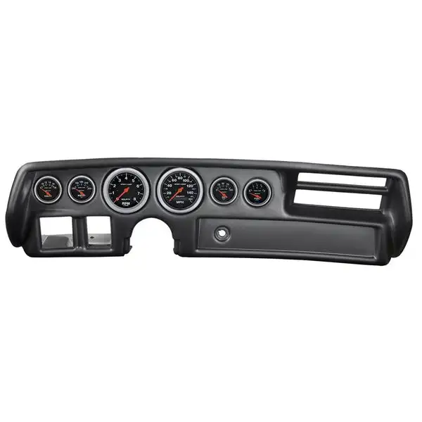 AutoMeter Sport-Comp 70-72 Chevelle/ El Camino/ Malibu Dash Kit 6pc Tach/ MPH/ Fuel/ Oil/ WTMP/ Volt (7026-SC)