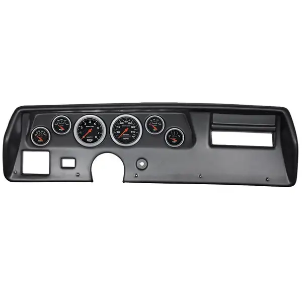 AutoMeter Sport-Comp 70-72 Chevelle SS/El Camino Dash Kit 6pc Tach / MPH / Fuel / Oil / WTMP / Volt (7025-SC)