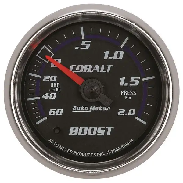 AutoMeter Cobalt 52mm 2 BAR Mechanical Boost Gauge (6103-M)