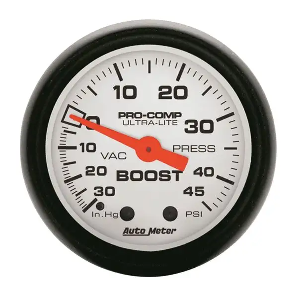 AutoMeter Phantom 52mm 30in Hg-Vac/45PSI Mechanical Vacuum/Boost Gauge (5708)