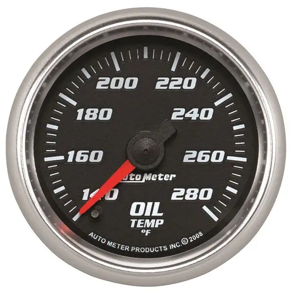 AutoMeter Pro-Cycle Gauge Oil Temp 2 1/16in 140-280f Digital Stepper Mo (19640)