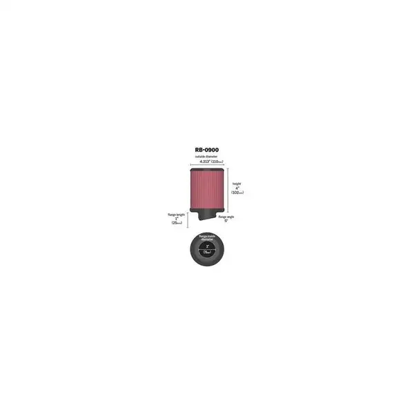 K&N Universal Clamp-On Air Filter (RB-0900)
