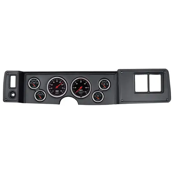 AutoMeter Designer Black 79-81 Camaro Dash Kit 6pc Tach / MPH / Fuel / Oil / WTMP / Volt (7023-DB)