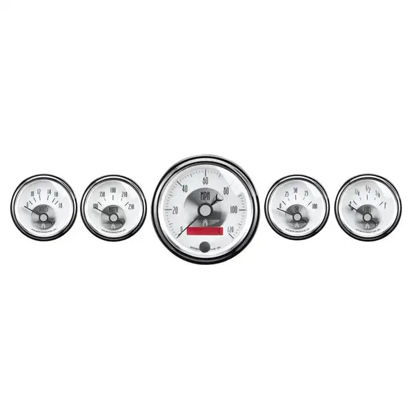AutoMeter Prestige Series Pearl 5 Piece Gauge Kit (2006)