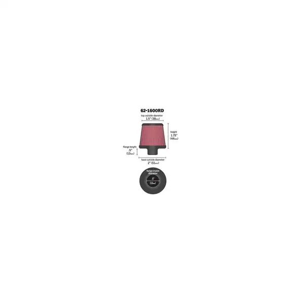 K&N Vent Air Filter/Breather (62-1600RD)
