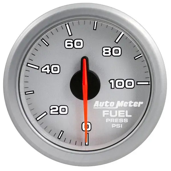 AutoMeter Airdrive 2-1/6in Fuel Pressure Gauge 0-100 PSI - Silver (9171-UL)